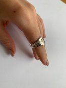 Кільце-Печатка срібне з ініціалами. З позицій Першої Світової Війни.