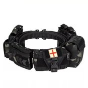 РПС ремень пояс з підсумками тактичний Yakeda m tac Black Multicam