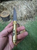 Ніж фінка ручної роботи (Х12МФ) з гільзи 12.7 мм Browning