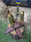 Ніж фінка ручної роботи (Х12МФ) з гільзи 12.7 мм Browning