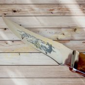 Нож охотничий Медведь Рыбалка сталь 65Х13 с чехлом