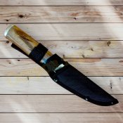 Нож охотничий Медведь Рыбалка сталь 65Х13 с чехлом