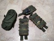Лот подсумков из 4х штук, два мультикам, два олива