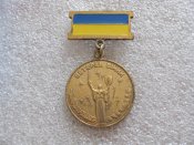 Нагрудний знак Ветеран війни. Учасник бойових дій. Латунь. А  з упаковкою.