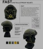 Балістичний шолом Fast Nij IIIA+Активні навушники Walker's Razor Slim