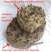 тряпчана максівська стрічка на 500 патронів
