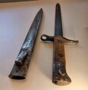 Штык нож обр. 1891 г. к итальянской винтовке Маннлихер-Каркано производства Fabbrica d’Armi di Terni