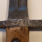 Штык нож обр. 1891 г. к итальянской винтовке Маннлихер-Каркано производства Fabbrica d’Armi di Terni