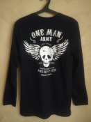 1 футболка лонгслив One Man Army. Чёрная. Р-р L