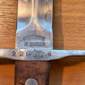 Штык-нож обр. 1918 г. к винтовке Шмидта Рубина обр. 1911 г., пр-ва WAFFENFABRIK NEUHAUSEN, Швейцария