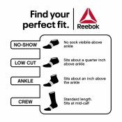6 пар Влагоотводящие термоноски для теплой и жаркой погоды Reebok Essentials Оригинал США