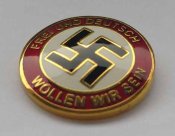 Значек Frei Und Deutsch Wollen Wir Sein