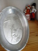 3Д# Тарілка з мисливською тематикою вінтажна виробництва Франціі