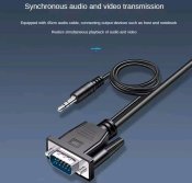 Конвертер адаптер VGA HDMI+аудіо 1080 VGA2HDMI