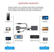 Конвертер адаптер VGA HDMI+аудіо 1080 VGA2HDMI