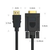 Кабель HDMI to VGA. HDMI Male to VGA Male 1.8 м