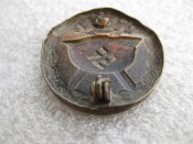 «За ранение».Нагрудный знак 3 степени («черное ранение») образца 1939 года. Оригинал.