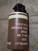 Британская дымовая граната MK17 зеленого дыма
