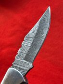 Складной нож из дамасской стали с чехлом №12