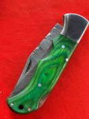 Складной нож из дамасской стали с чехлом №45