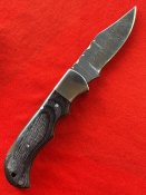 Складной нож из дамасской стали с чехлом №46