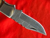 Складной нож из дамасской стали с чехлом №53