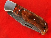 Складной нож из дамасской стали с чехлом №63