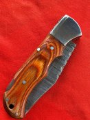 Складной нож из дамасской стали с чехлом №65