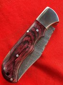 Складной нож из дамасской стали с чехлом №67
