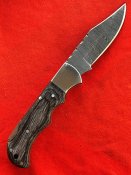 Складной нож из дамасской стали с чехлом №74