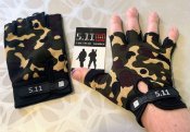 Тактичні рукавички короткопалі (без пальців) камуфляжні під 5.11 - XL