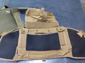 Розвантажувальний жилет Tasmanian Tiger Chest RIG (coyote) + спина TT trooper back plate (green)