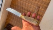 Кований царській ніж в шкіряних піхвах. Гарне тавро! Бонус!