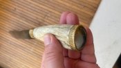 Кований царській ніж в шкіряних піхвах. Гарне тавро! Бонус!
