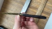 Кований царській ніж в шкіряних піхвах. Гарне тавро! Бонус!