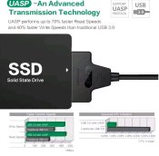 Адаптер-перехідник для читання жорстких дисків 2,5 HDD, SSD (ноутбук) Довжина 22