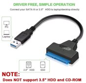 Адаптер-перехідник для читання жорстких дисків 2,5 HDD, SSD (ноутбук) Довжина 22