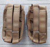 Подсумок, чехол армейский поясной на велкро, койот, 2 шт, б/у, Великобритания