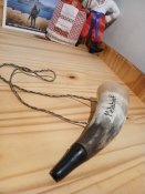 3з#Горн мисливський з рогу виробництва Франціі