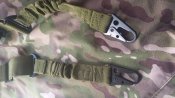 Ремень такичний двухточковий з металевим карабіном, Хаки