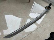 Бойова катана . Кована дамаська сталь