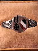 Памятное кольцо ветерана ПМВ. Серебро 800.