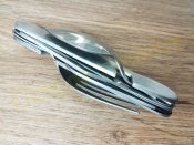 Набір столовий складний Silver ніж ложка вилка штопор відкривачка шило 18.5 см
