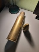 Гільза від 57мм снаряду UOR 281U для гармати с-60 + ковпачок
