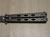 Складний ніж-метелик Балісонг Shaf A822 Чорна цегла 21.5см Balisong