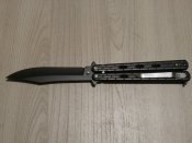 Складний ніж-метелик Балісонг Shaf A822 Чорна цегла 21.5см Balisong