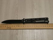 Складний ніж-метелик Балісонг Shaf A822 Чорна цегла 21.5см Balisong