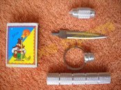 Ніж тичковий різьбовий двогострий складаний Silver 33