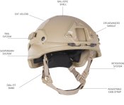 Шолом легкий “напіввухий" CES Advanced Armor Balistic