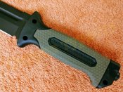 Нож охотничий 4038B Хаки c чехлом пила огниво точилка компас стеклобой